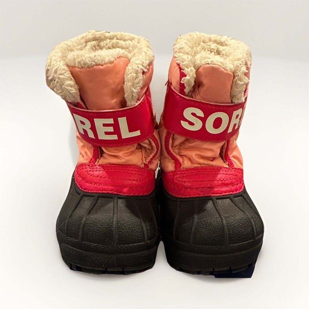Sorel Snow Commander Kids Snow Boot Ankle Faux Fur US 5 EU 22 NV1877-644 - Picture 2 of 6